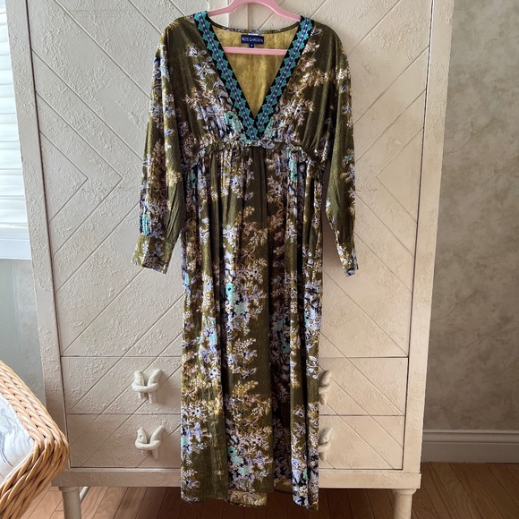 NWOT ANTHROPOLOGIE Ro's Garden Indiana Long Sleeve Midi Nap Dress SIZE M - Picture 5 of 6
